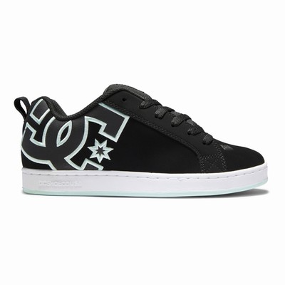 DC Court Graffik Women's Black/Green Sneakers Australia REW-631